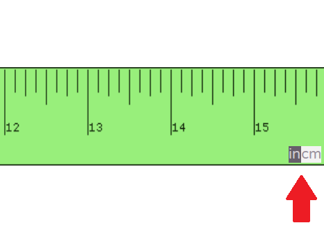 Règle en ligne pour mesurer la taille réelle mm, cm, pouce