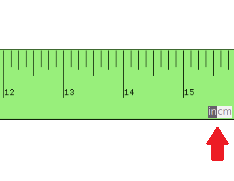 Online Ruler inches cm mm